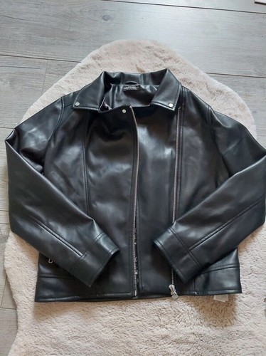 Veste simili cuir - •, noire